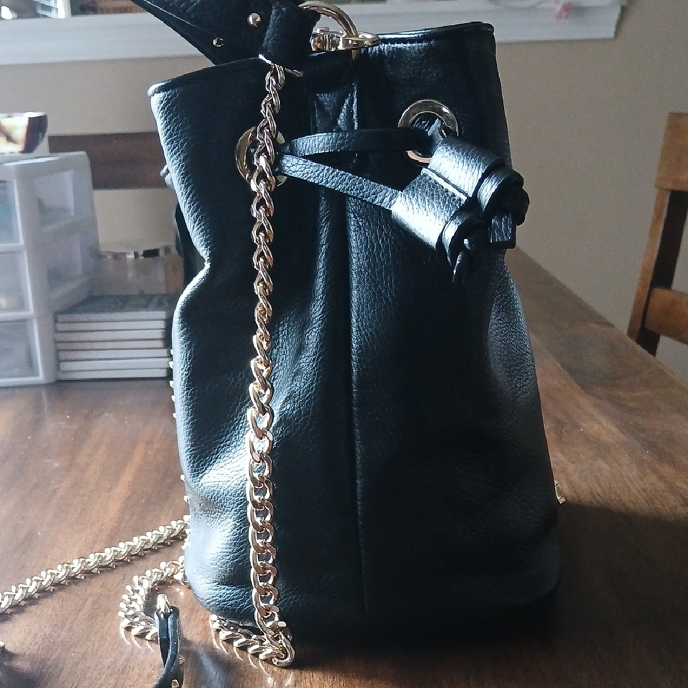 Betsey Johnson Black Studded Robot Drawstring Crossbody Bag 🤖🌹 - Picture 8 of 9